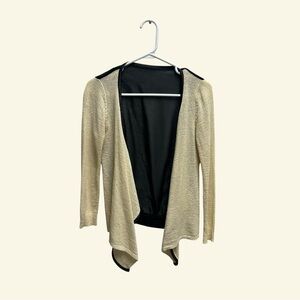 Elegant Cream Open-Front Sweater